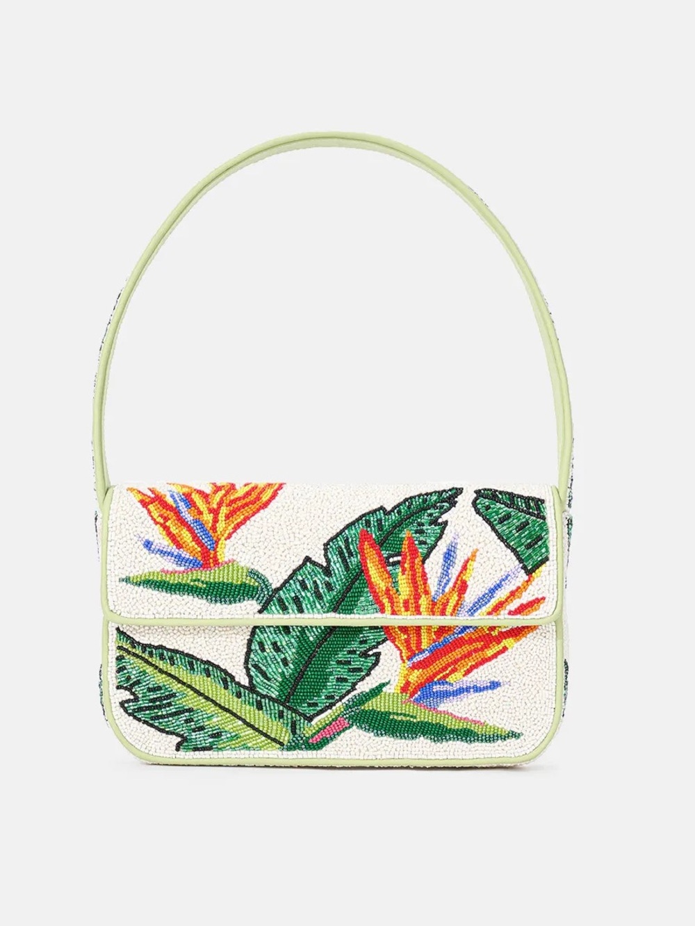 STAUD Birds of Paradise Beaded Tommy Bag